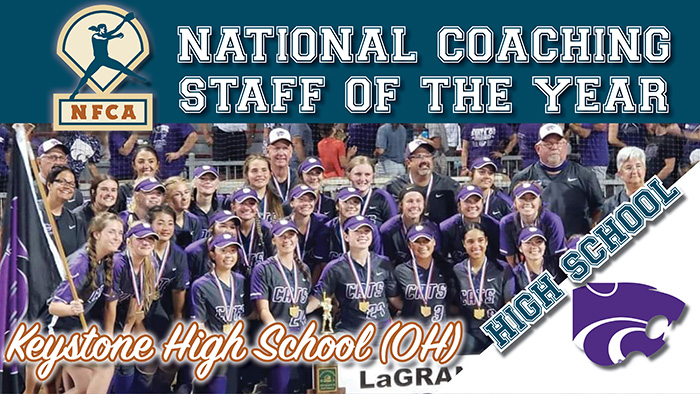 nfca high school national coaching staff of the year, nfca, nfca coaching staff of the year, nfca national coaching staff of the year, keystone high school, keystone softball