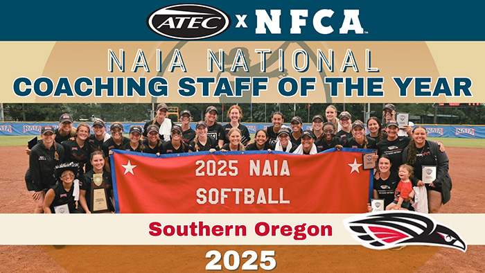 2025 ATEC/NFCA NAIA National Coaching Staff of the Year, ATEC/NFCA NAIA National Coaching Staff of the Year, ATEC, NFCA, Southern Oregon University, Southern Oregon Softball