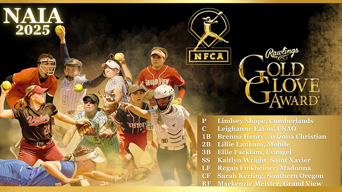 2025 NAIA Rawlings Gold Glove Award presented by the NFCA, rawlings gold glove, nfca gold glove, rawlings, nfca, naia rawlings gold glove, naia softball rawlings gold glove,