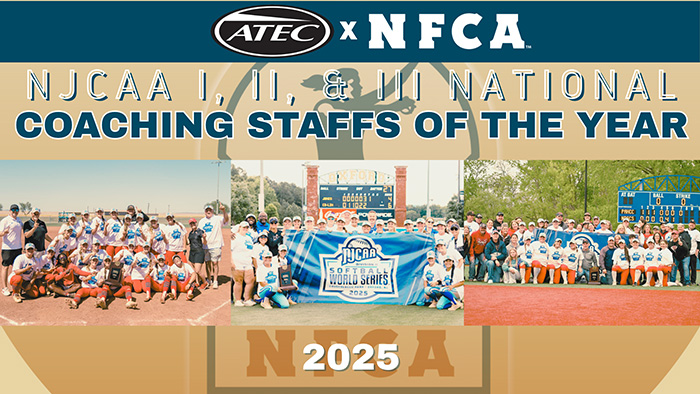2025 atec/nfca njcaa regional coaching staff of the year, atec/nfca njcaa national coaching staff of the year, nfca, atec, nfca njcaa national coaching staff of the year, Northwest Florida State College, Copiah-Lincoln Community College, North Dakota State College of Science