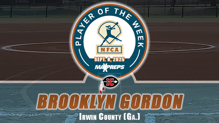 MaxPreps/NFCA High School Player of the Week, nfca, maxpreps, Player of the Week, nfca, maxpreps, 2025, brooklyn, gordon, irwin, county, georgia,