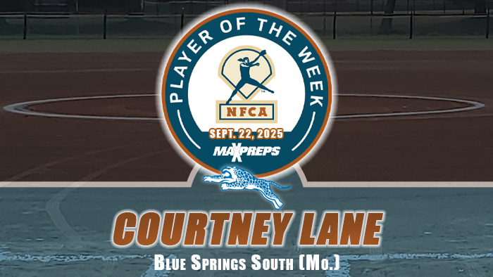 MaxPreps/NFCA High School Player of the Week, nfca, maxpreps, Player of the Week, nfca, maxpreps, 2025, lane, courtney, junior, blue, springs, south, jaguars,