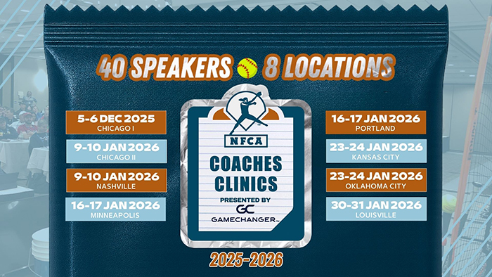 nfca coaches clinics presented by Gamechanger, nfca coaches clinics, nfca, gamechanger, 2025-26 nfca coaches clinics presented by gamechanger
