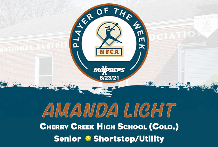 nfca, maxpreps, maxpreps/nfca high school player of the week, Amanda licht, cherry creek high school