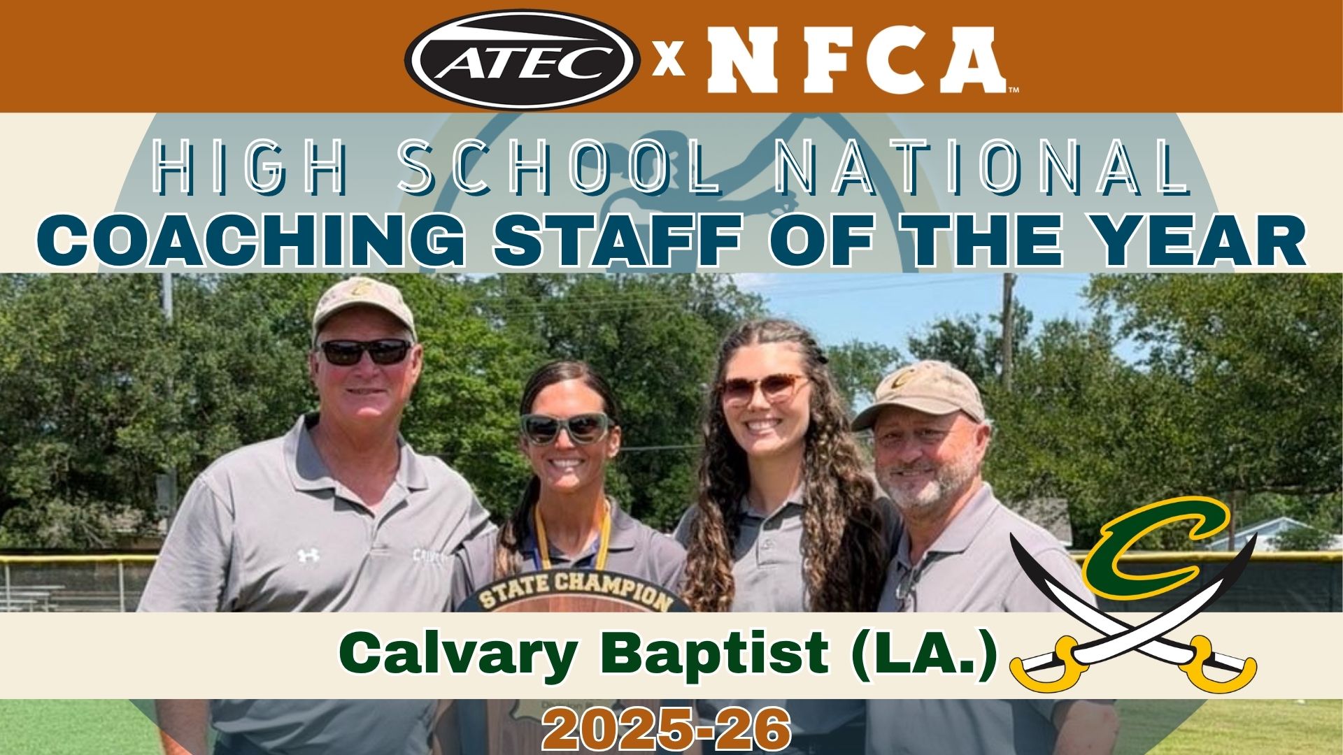 atec/nfca, atec, nfca, high school, regional, coaching, staff, year, nfca, atec, nfca high school regional coaching staff of the year, nfca regional coaching staff of the year, high, school, 2026, owyhee, idaho, kimball, california, antioch, illinois, calvary, baptist, academy, louisiana, west, stanly, north, carolina, kenton, ridge, ohio, abington, heights, pennsylvania, cheshire, connecticut